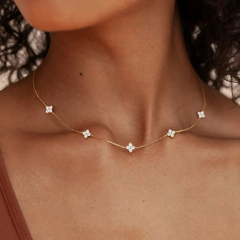 Clover 14K Gold Plated Necklace
