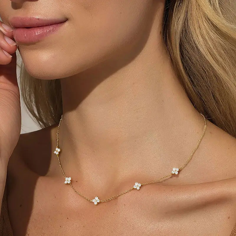 Clover 14K Gold Plated Necklace