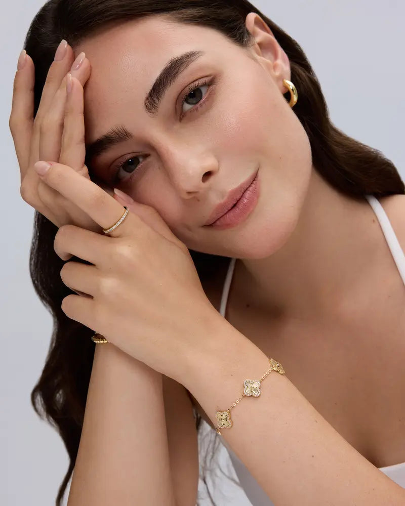 Clover 14K Gold Plated Bracelet