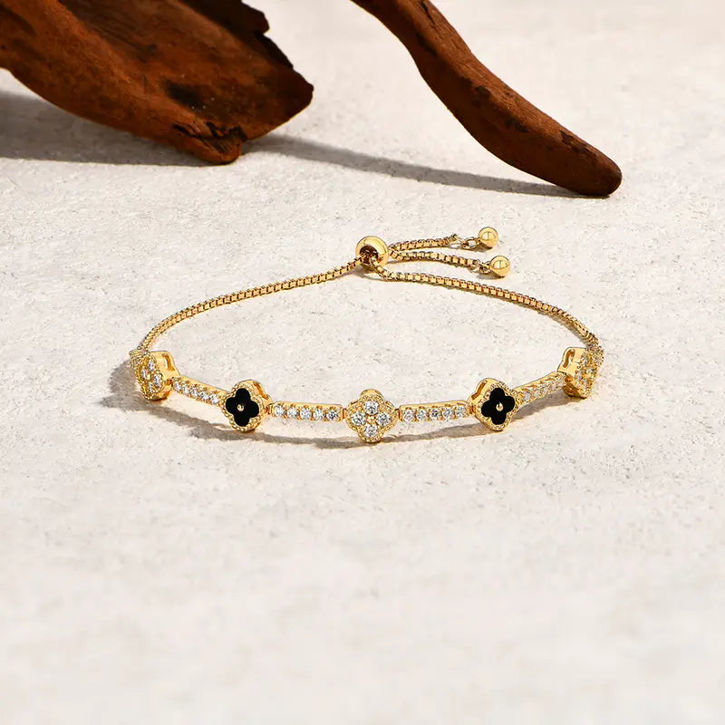 Lucky Clover Moissanite Bracelet