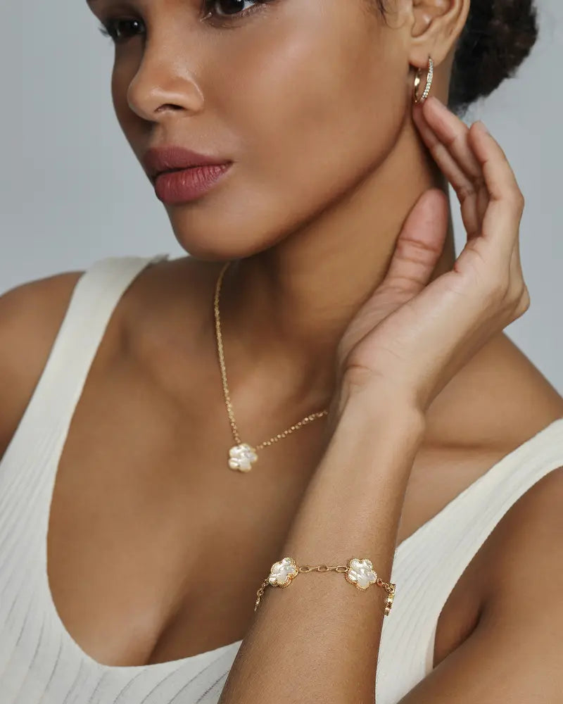 Clover 14K Gold Plated Bracelet