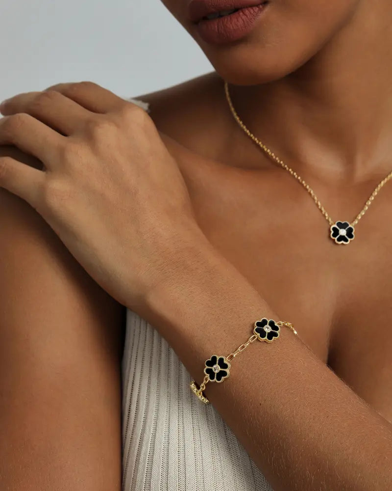 Clover 14K Gold Plated Bracelet