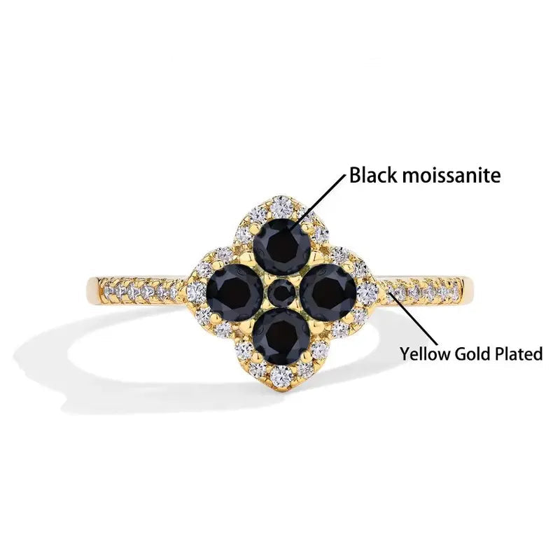 Clover 1.3ct D VVS1 Moissanite Ring