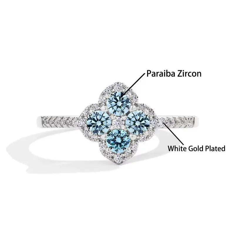 Clover 1.3ct D VVS1 Moissanite Ring