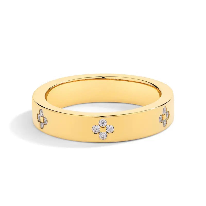 1.25mm D-VVS1 Clover Band Ring