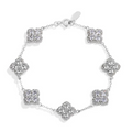 Moissanite Clover Bracelet