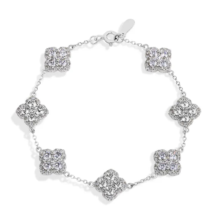 Moissanite Clover Bracelet