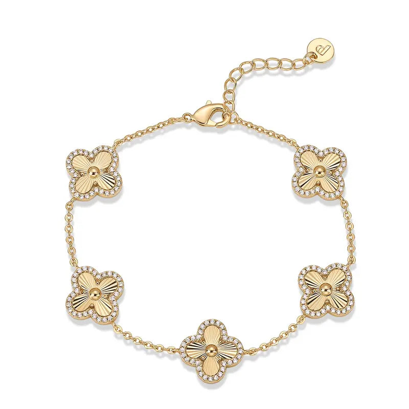 Clover 14K Gold Plated Bracelet