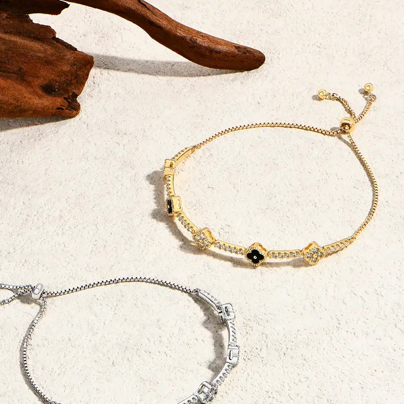 Lucky Clover Moissanite Bracelet
