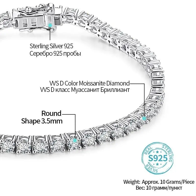 VVS1 Moissanite Tennis Bracelet