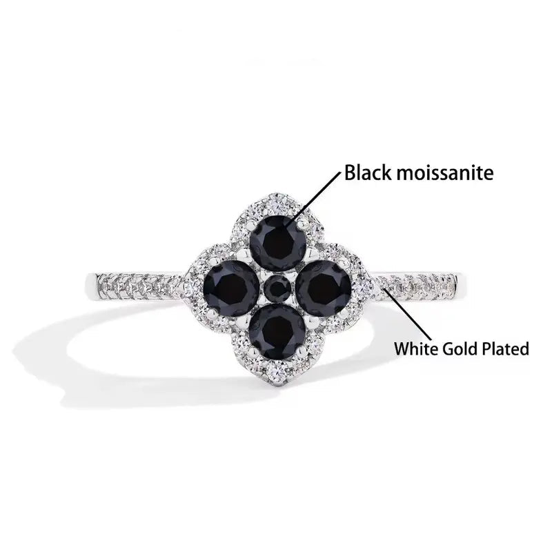 Clover 1.3ct D VVS1 Moissanite Ring