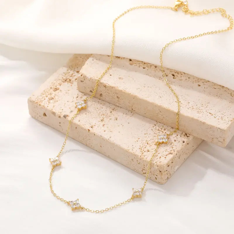 Clover 14K Gold Plated Necklace