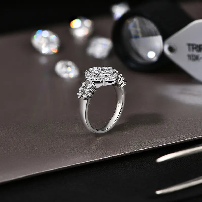 1.3 Carat D-VVS1 Moissanite Ring