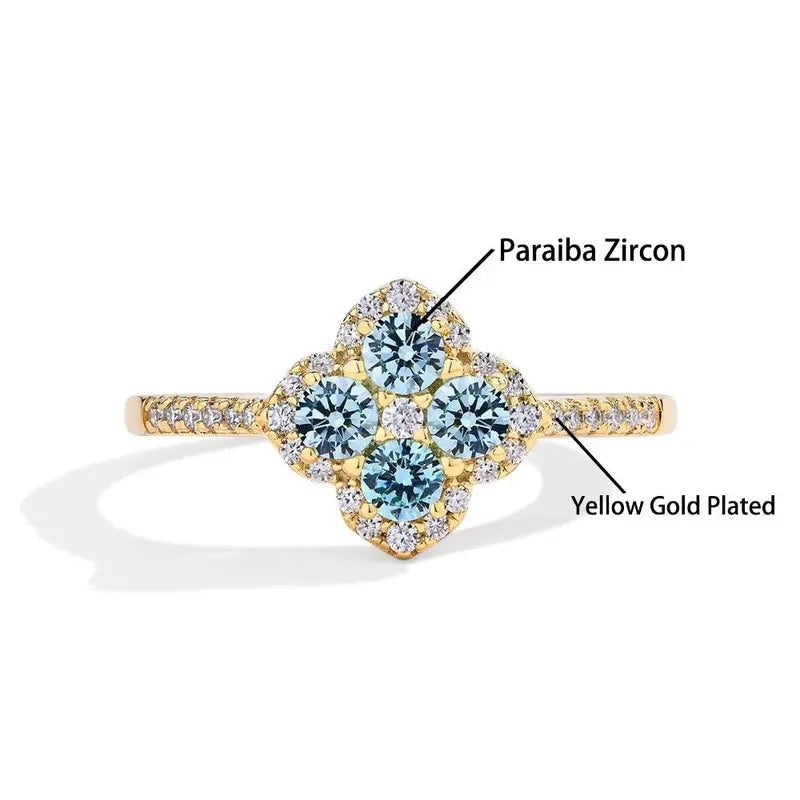 Clover 1.3ct D VVS1 Moissanite Ring